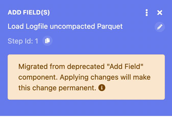 Deprecated Dataflow Operations
