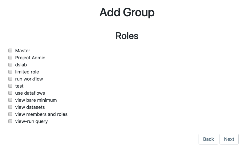 Group roles