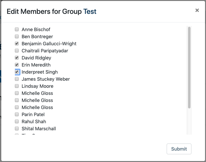 add members to a group dialog
