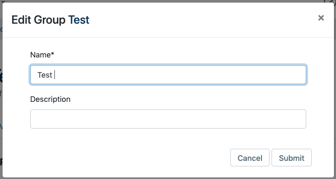 edit group name and description