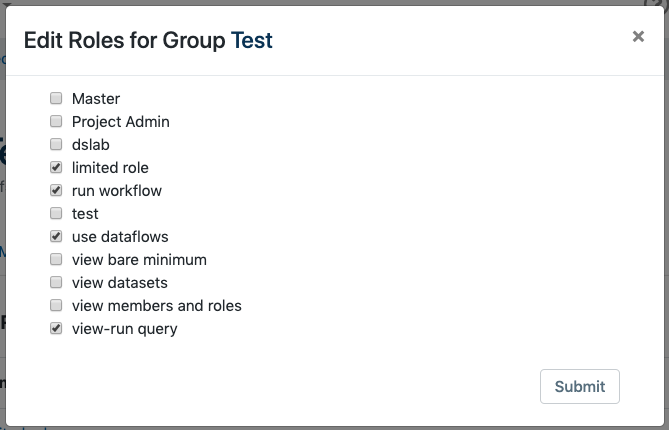 add roles to a group