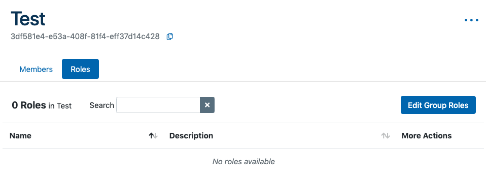 Group details with roles