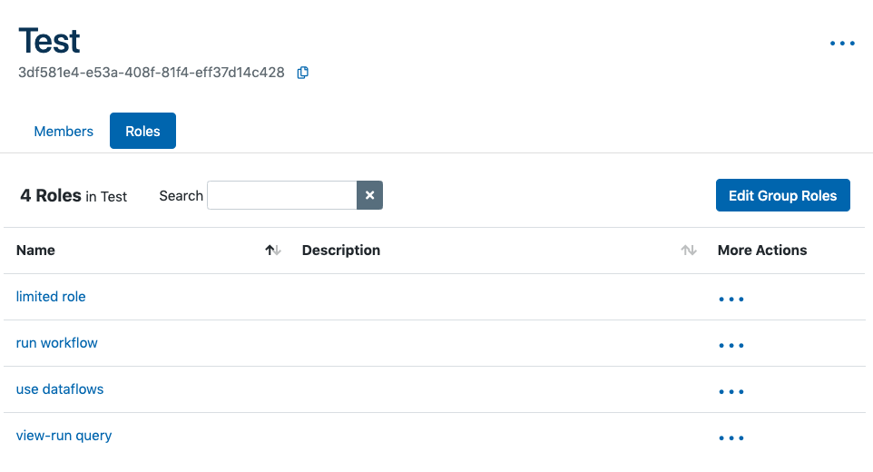 Group details with some roles added