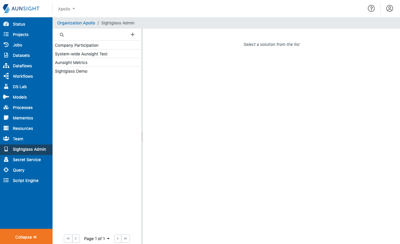 Sightglass Admin screencap