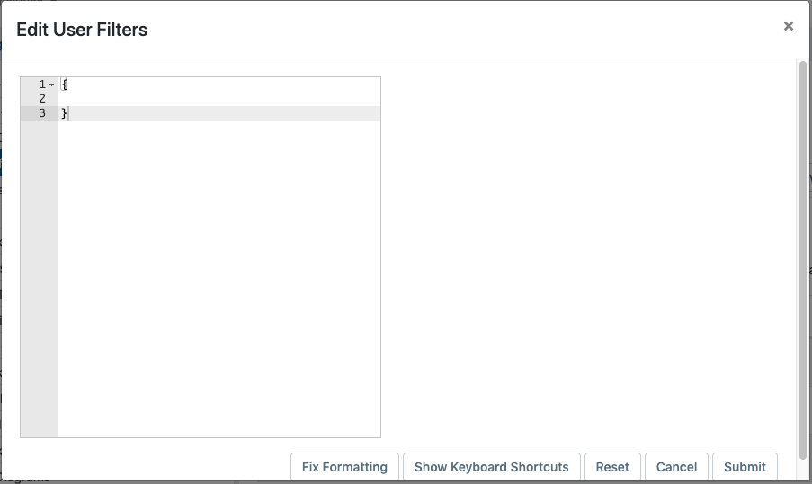 Sightglass filter editor