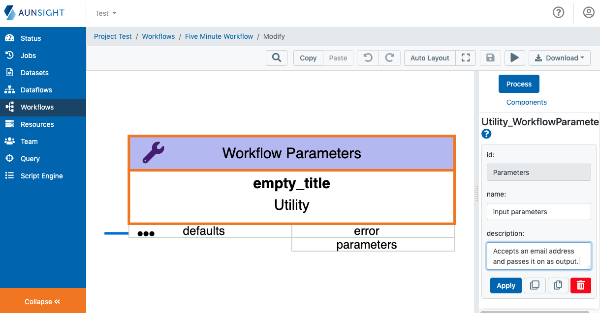 empty workflow canvas