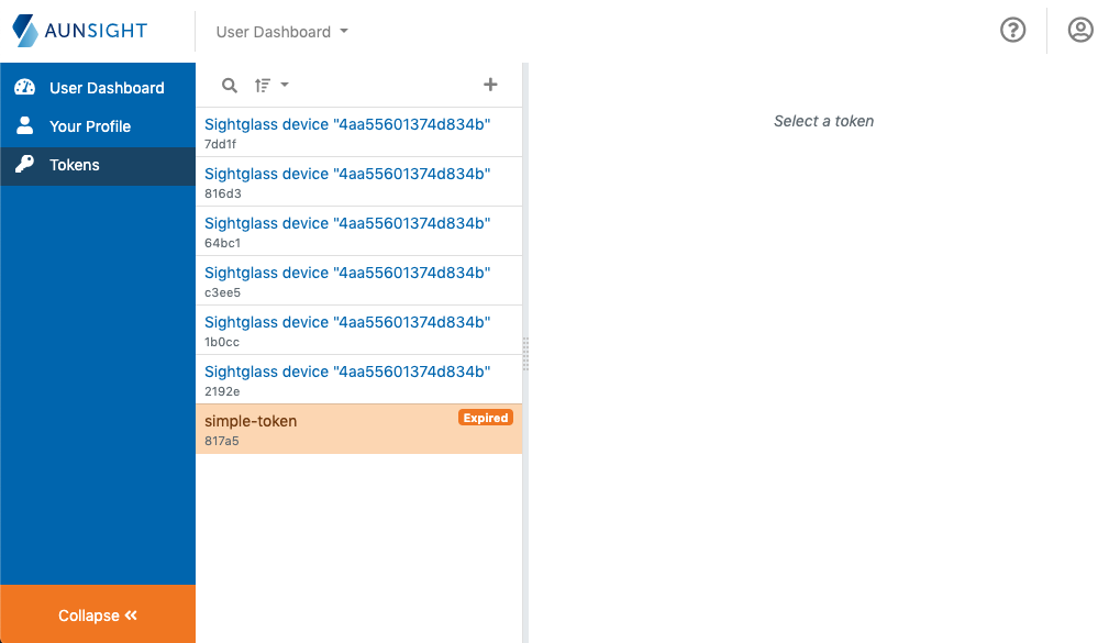 Aunsight Tokens workspace