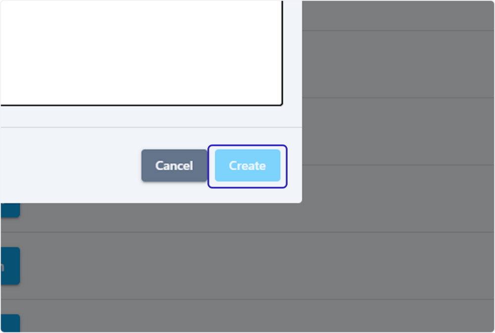 Clicking Create to finish creating the agent