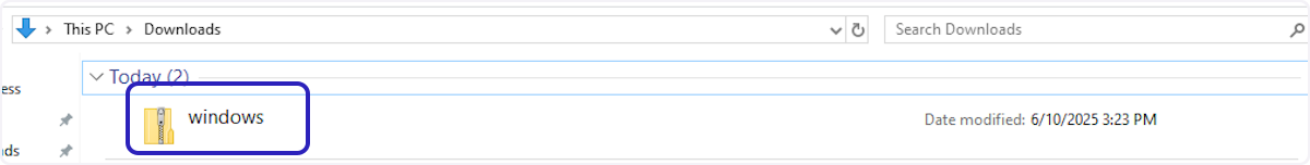 The downloaded Agent Manager zip in the Downloads folder
