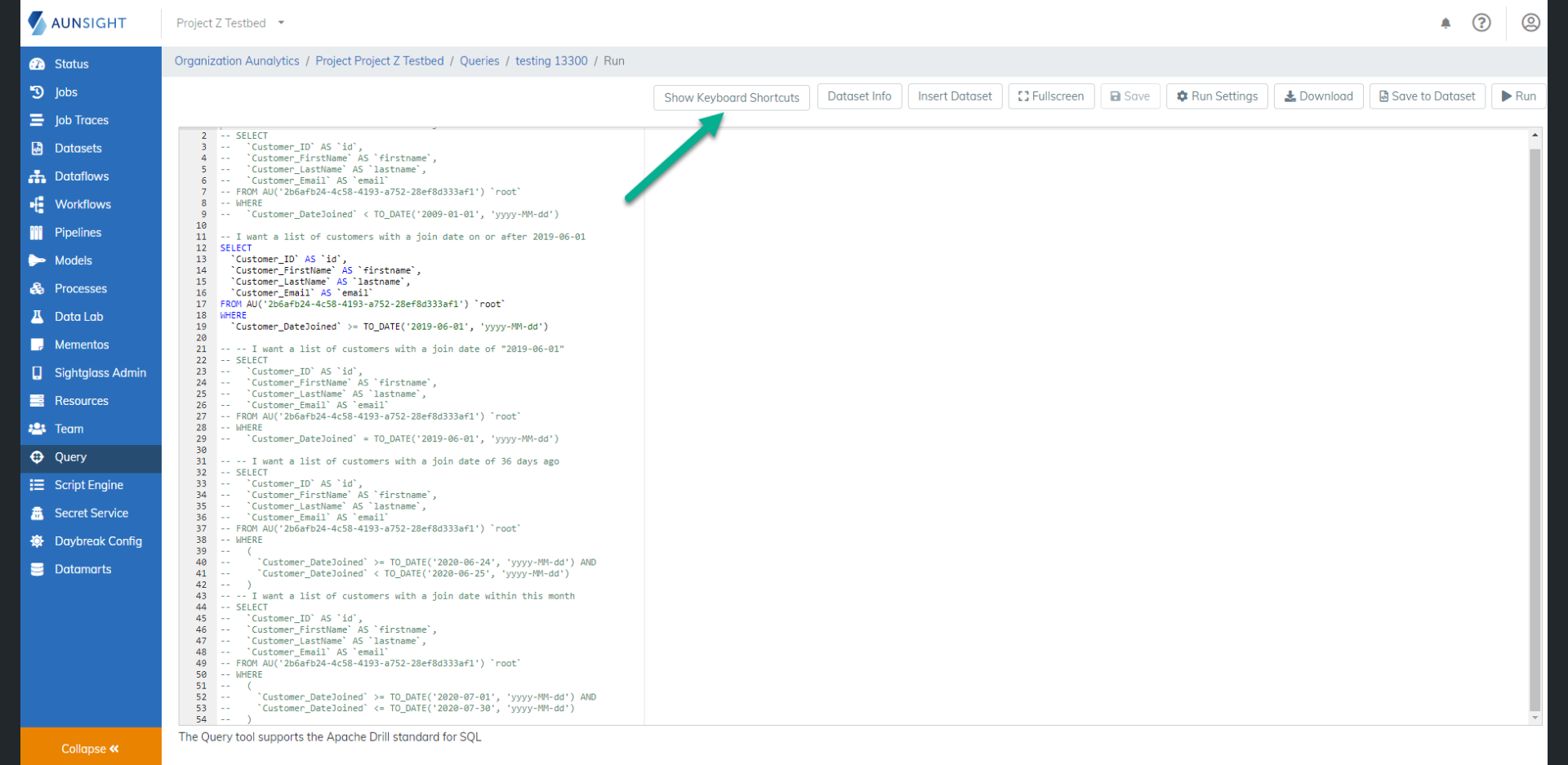 Show Keyboard Shortcuts